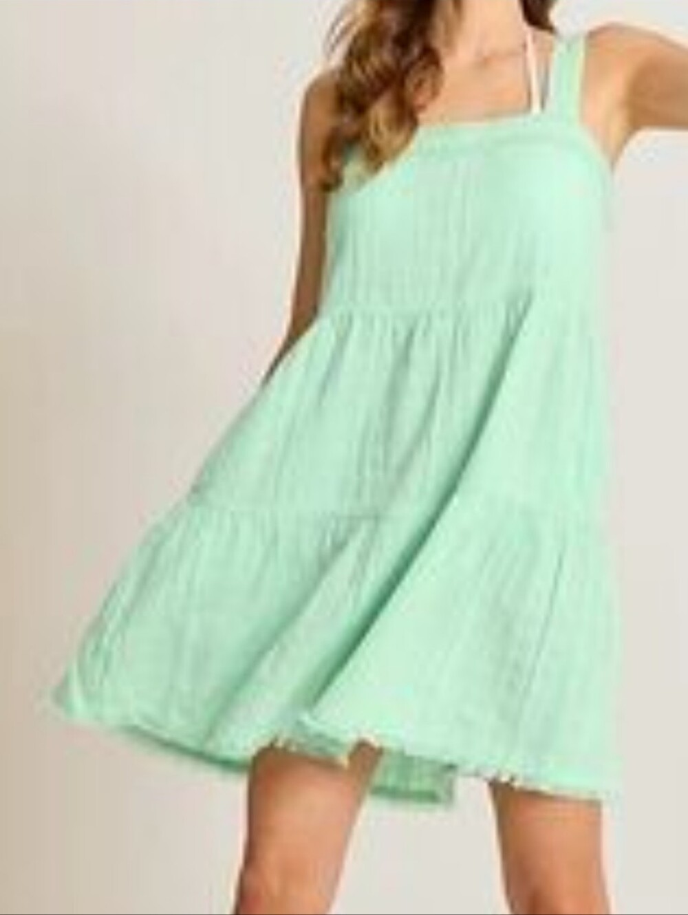 Tommy Bahama Mint Green Tiered Skater Mini Skirt